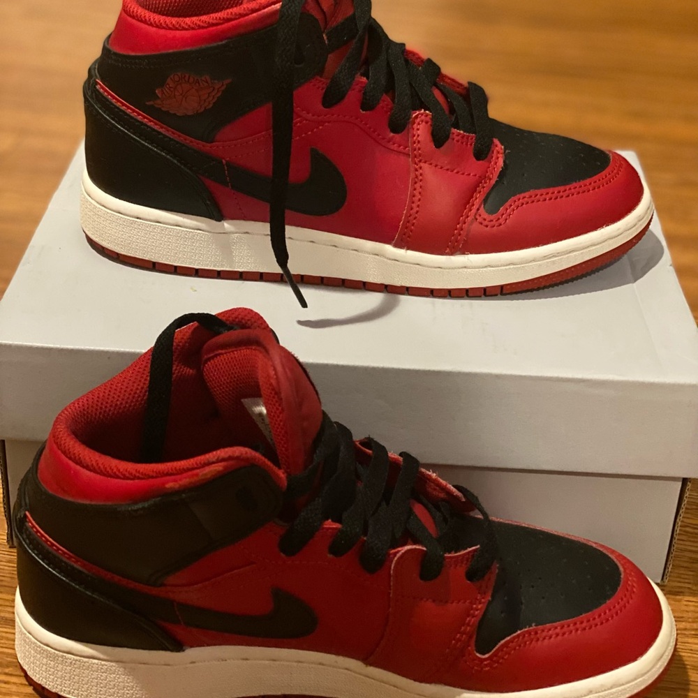 Nike Air Jordan Red and Black High Tops